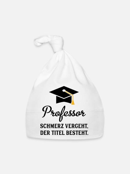 professor - Baby Bio-Mütze - Weiß - Vorne