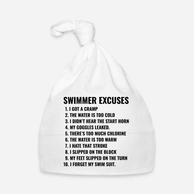 Équipe de natation Nageur Nageur Athlète drôle - Bonnet bio Bébé - blanc