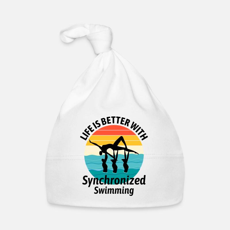 Synchro Schwimmer Synchronschwimmen Vintage Baby Bio-Mütze