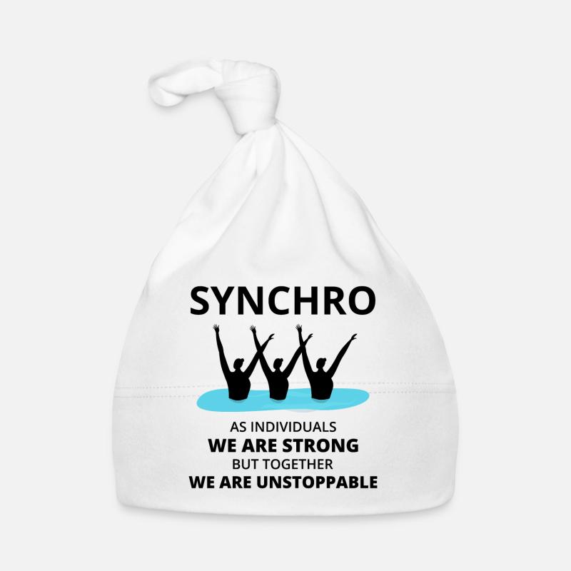 Synchro Swim Swimmer Synchronized Swimming Team Organic Baby Cap