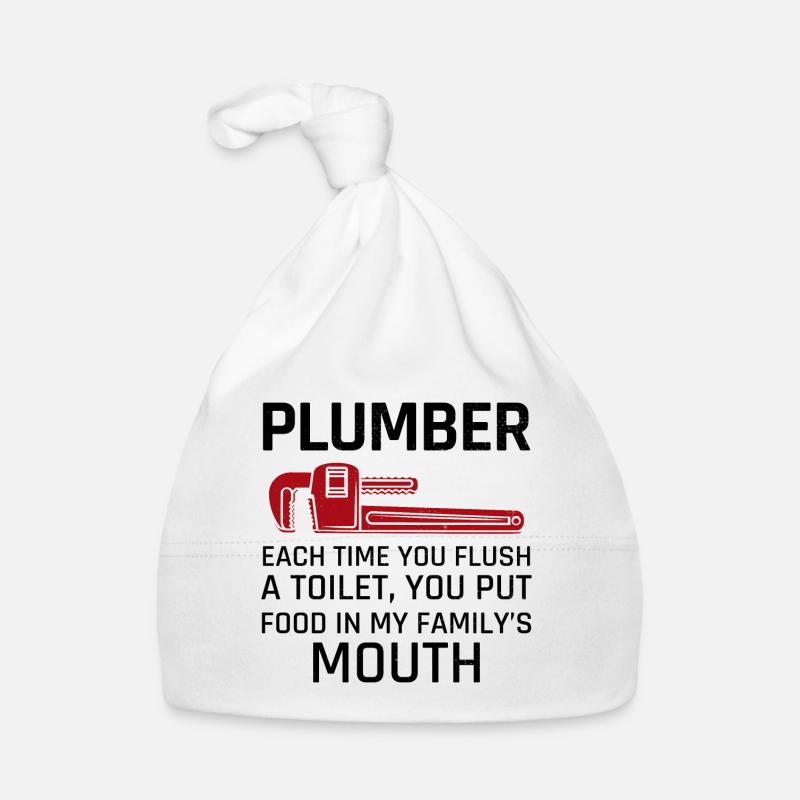 Plumber Plumbing Craftsman Pipefitter Funny Joke Organic Baby Cap