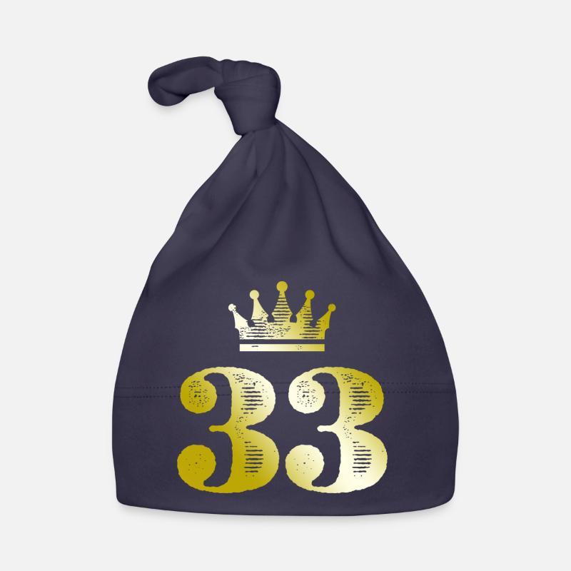 33 Chiffre Couronne Or Bonnet bio Bébé