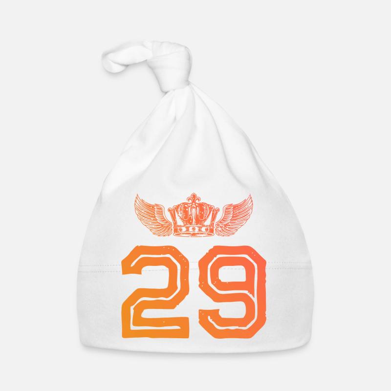 29 Zahl Krone Baby Bio-Mütze