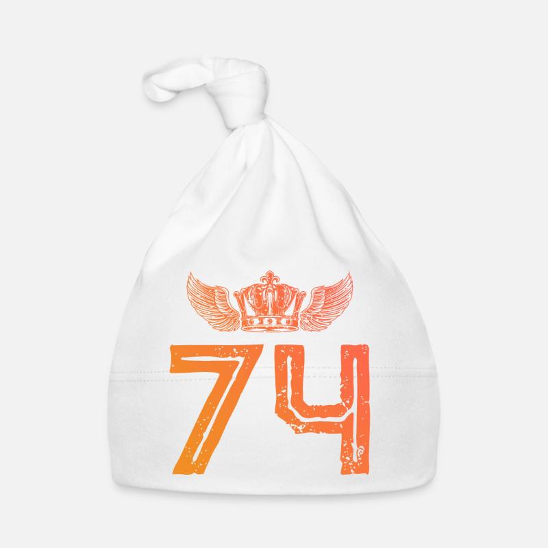 74 Zahl Krone Baby Bio-Mütze
