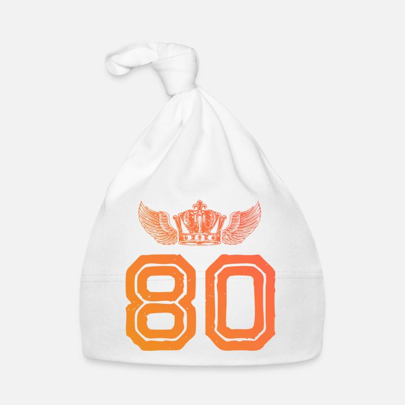 80 Zahl Krone Baby Bio-Mütze