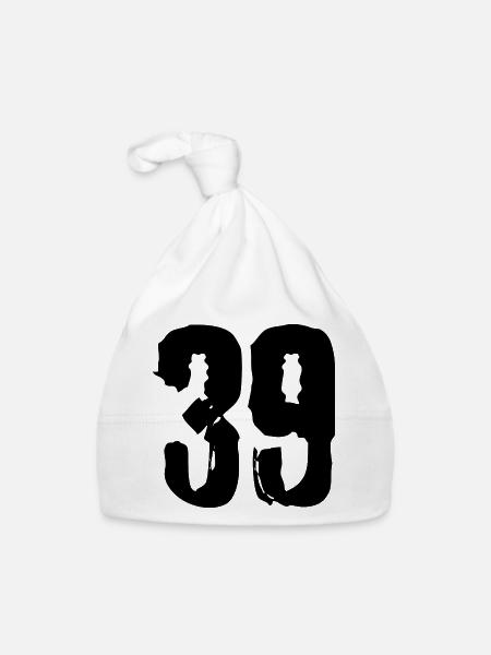 39 Number jersey - Organic Baby Cap - white - Front