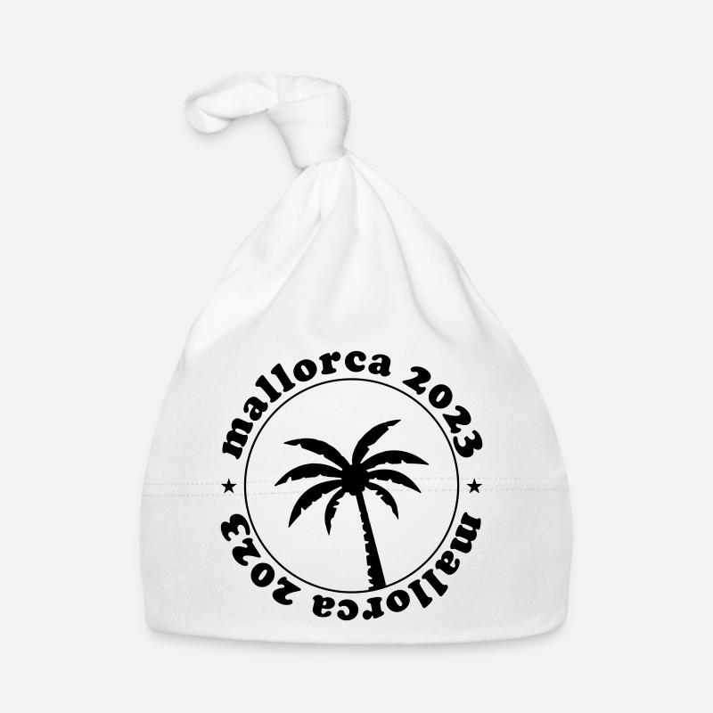 Mallorca 2023 - Baby Bio-Mütze - Weiß