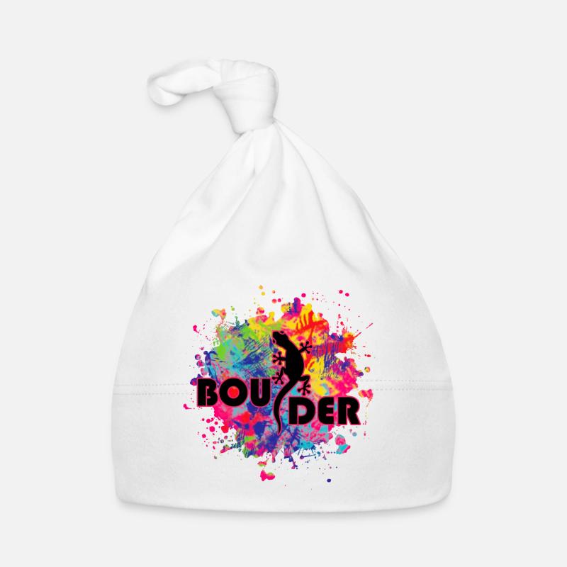 bouldern boulderer boulding - Baby Bio-Mütze - Weiß
