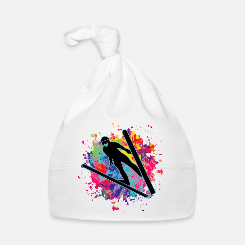 Ski Jumping Ski Jumper Organic Baby Cap