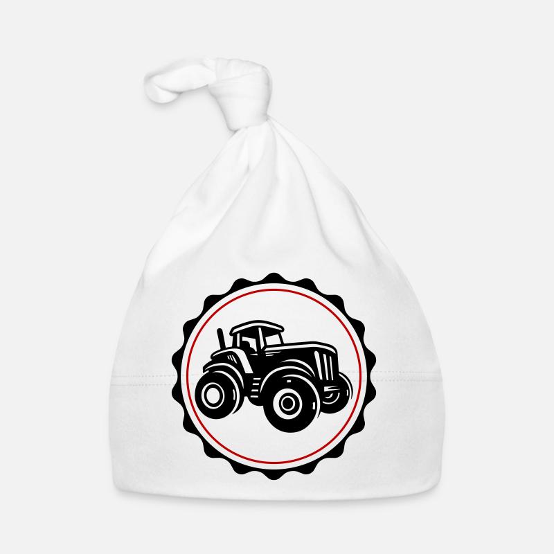 Traktor Landwirt Silhouette Baby Bio-Mütze