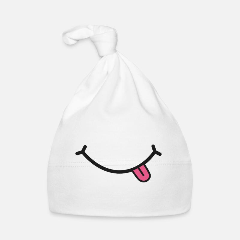 Langue sortie - Sourire Bonnet bio Bébé
