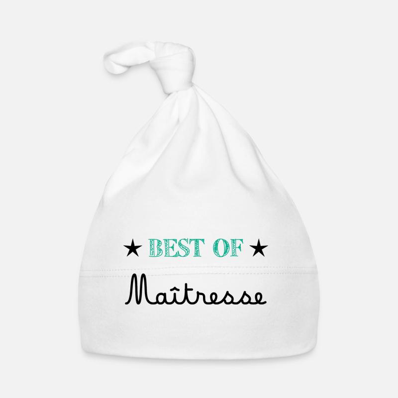 MAÎTRESSE. MAITRE. MERCI. MERCI MAÎTRESSE. ECOLE Bonnet bio Bébé