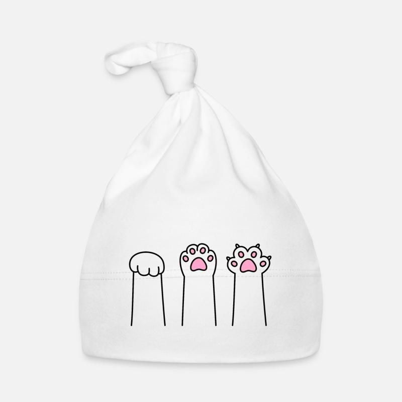 Stein Papier Schere Katze Pfote Spiel Katzenpfoten Baby Bio-Mütze