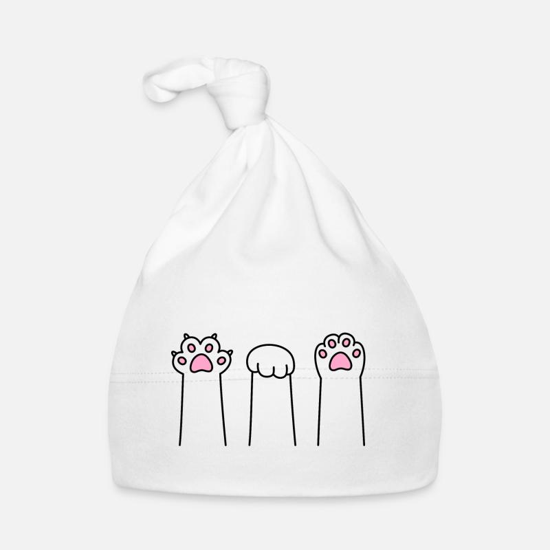 Schere Stein Papier Katze Pfote Spiel Katzenpfoten Baby Bio-Mütze