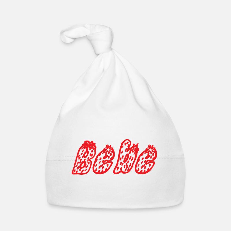 Bebe Abstract Red Pixel Art Organic Baby Cap