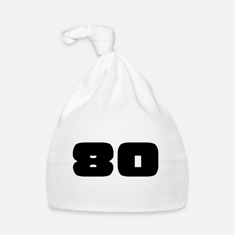 80. 80 ANS. 80e ANNIVERSAIRE. ANNIVERSAIRE 80 ANS. Bonnet bio Bébé