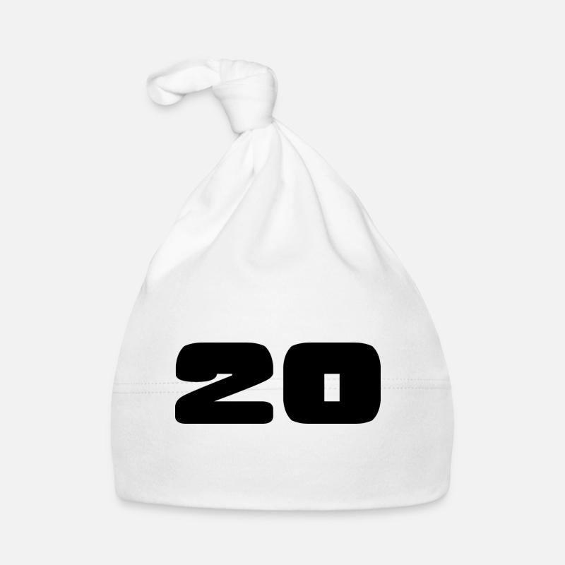 20. 20 ANS. 20e ANNIVERSAIRE. ANNIVERSAIRE 20 ANS. Bonnet bio Bébé