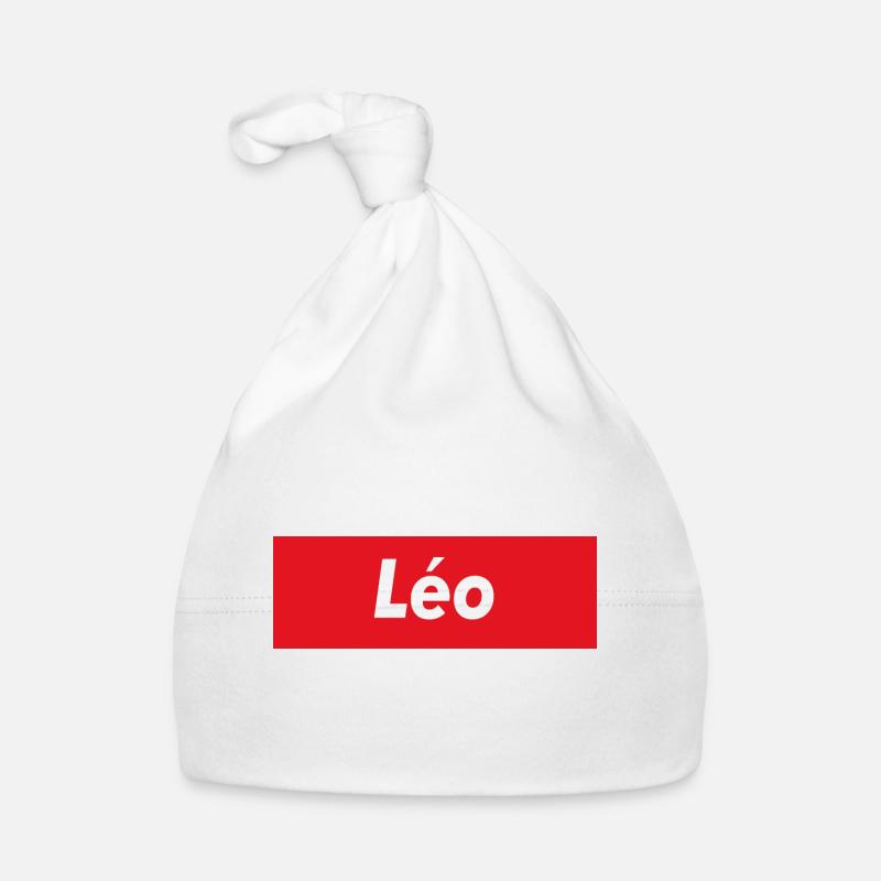 Leo red stripe Organic Baby Cap