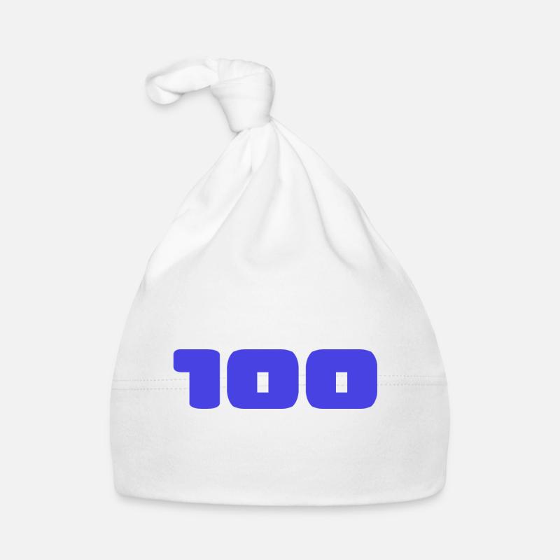 100. 100 ANS. 100e ANNIVERSAIRE. ANNIVERSAIRE 100 Bonnet bio Bébé