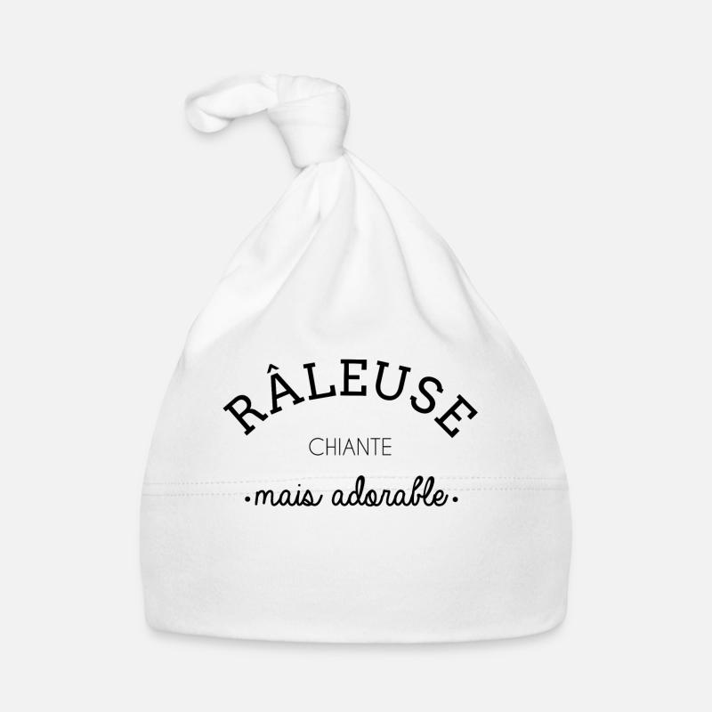 Râleuse chiante mais adorable - Bonnet bio Bébé - blanc