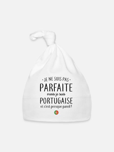 Je suis Portugaise - Bonnet bio Bébé - blanc