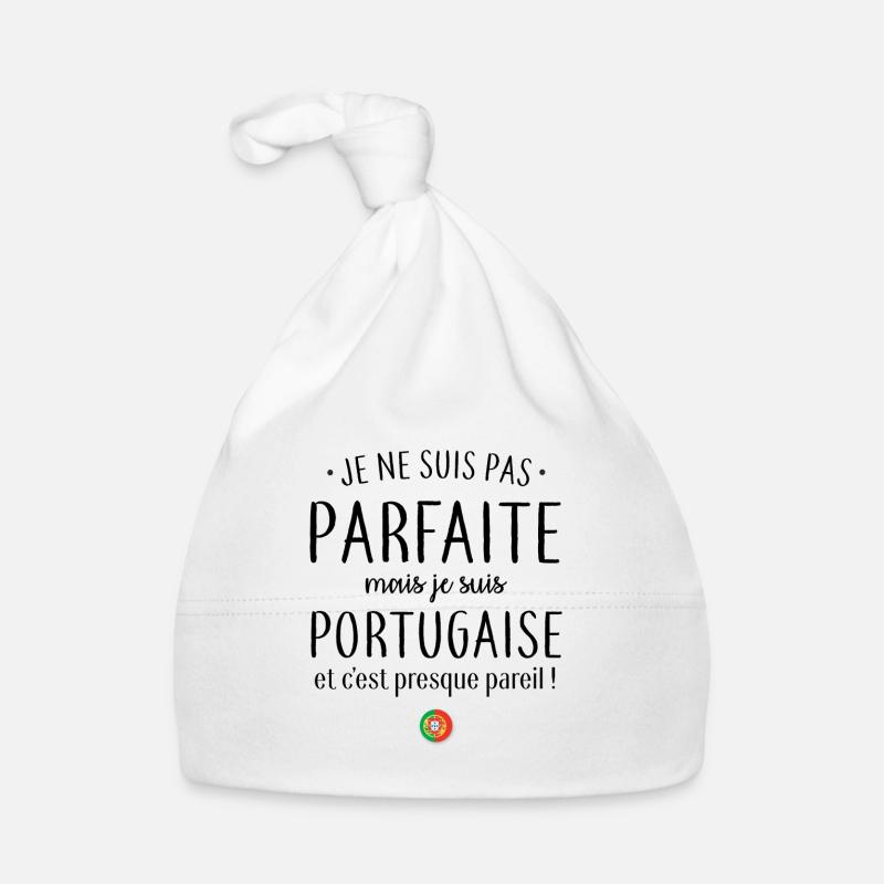 Je suis Portugaise - Bonnet bio Bébé - blanc