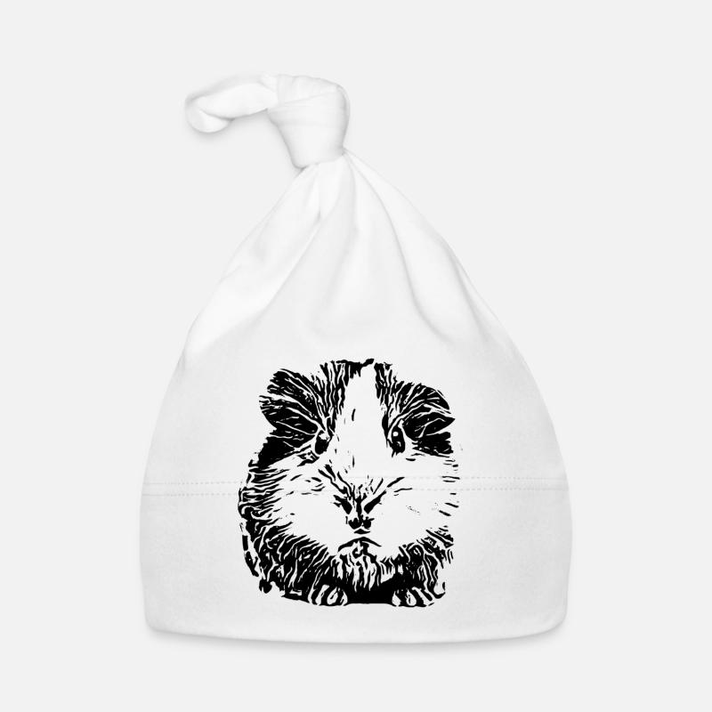 Guinea pig - Organic Baby Cap - white