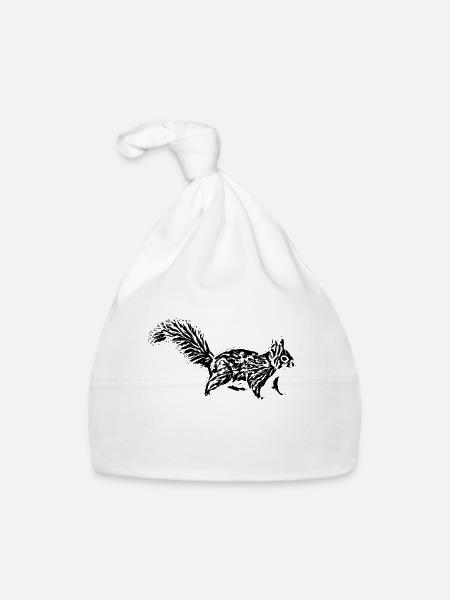 squirrel - Organic Baby Cap - white - Front