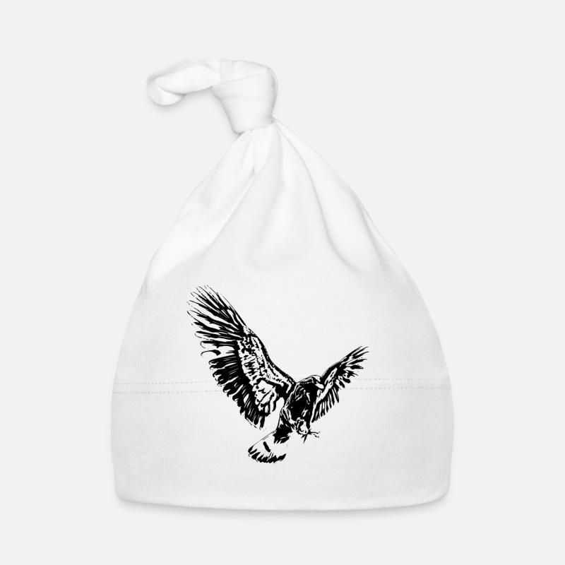 Adler - Baby Bio-Mütze - Weiß