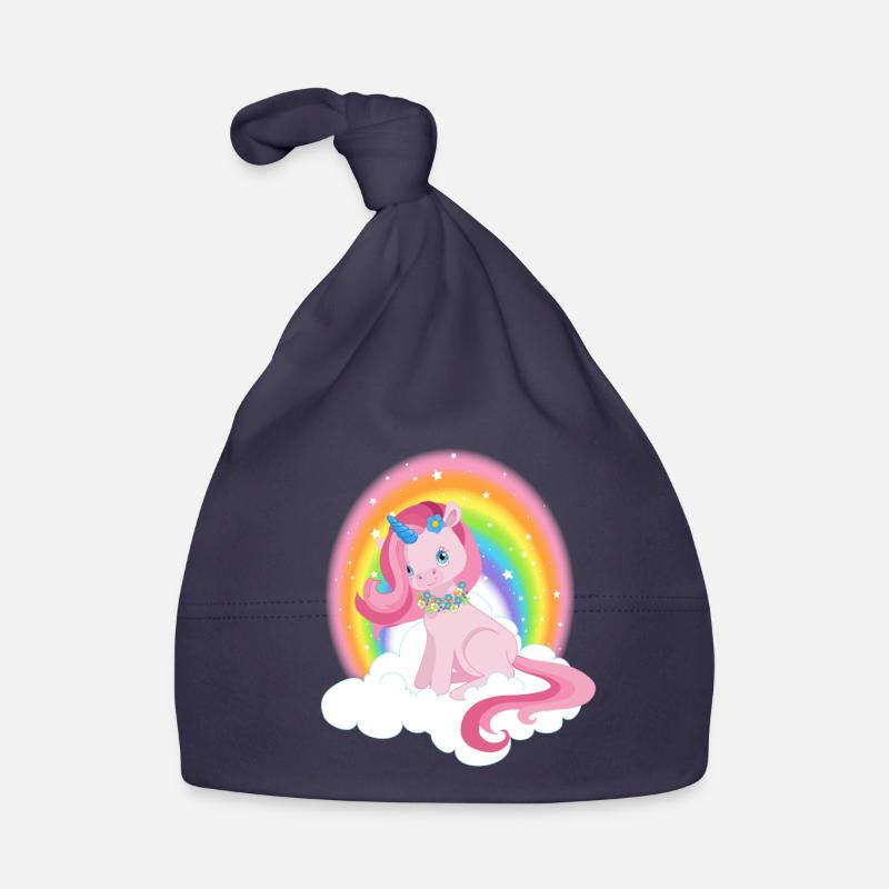 Einhorn mit Regenbogen Baby Bio-Mütze