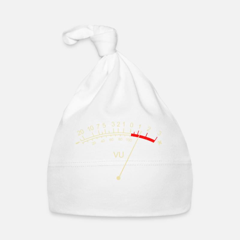 VU Meter Vintage Analogique - Bonnet bio Bébé - blanc