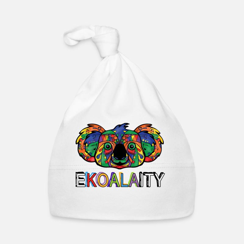 Ekoalaity - Netter lustiger Regenbogen-Koala-Stolz Baby Bio-Mütze