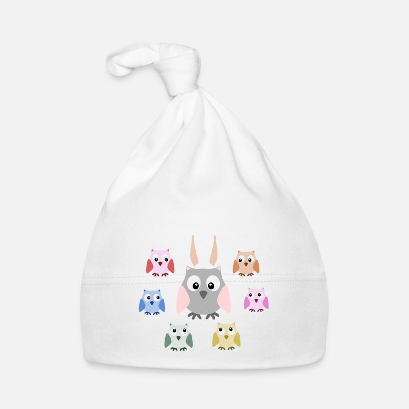 Frohe Ostern Eulen Eule Uhu Hasenohren Baby Bio-Mütze