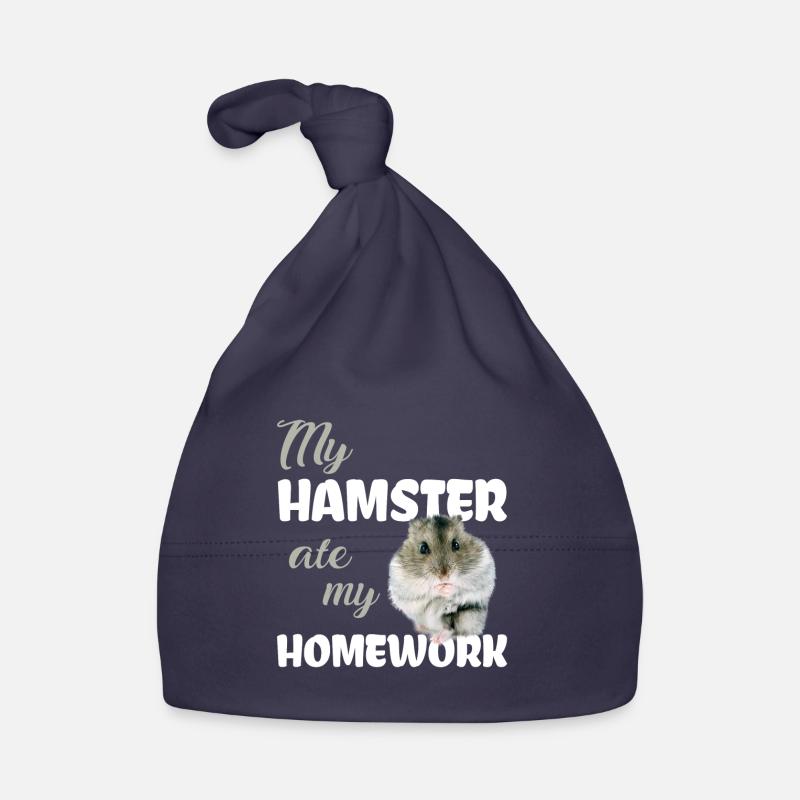 Hamster homework Funny saying Organic Baby Cap
