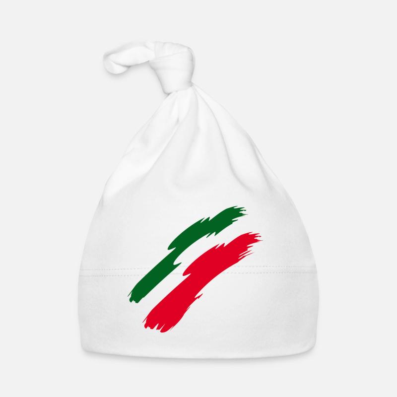 Italien Fahne Farben Baby Bio-Mütze