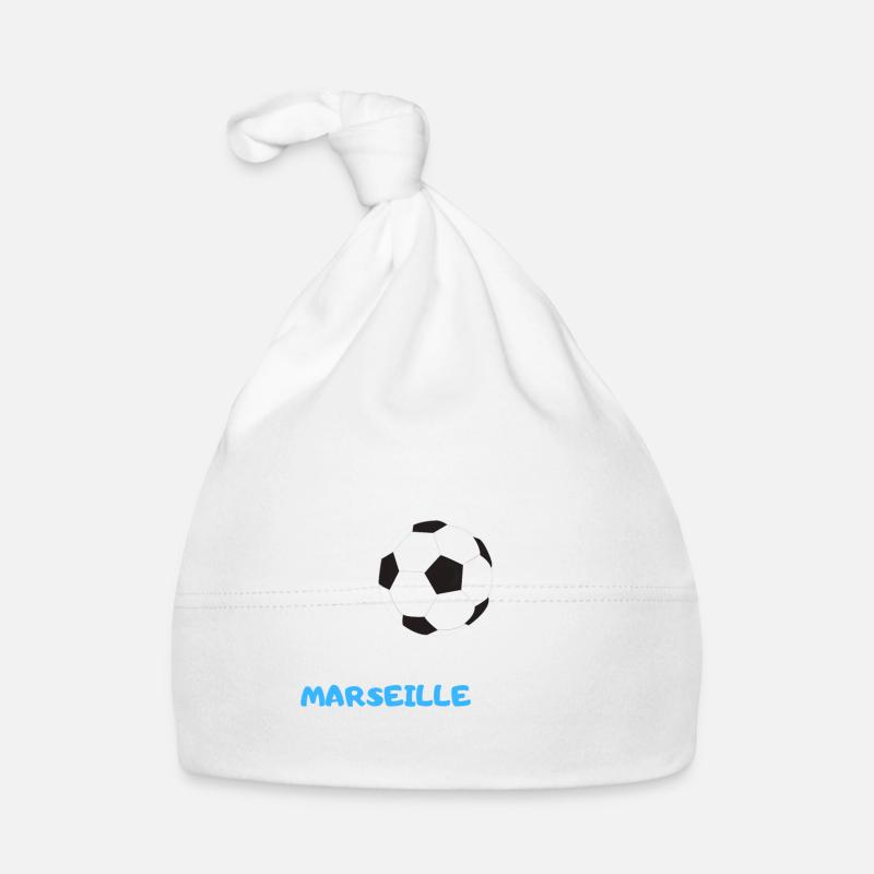 Je ne suis pas parfait mais je supporte Marseille - Bonnet bio Bébé - blanc