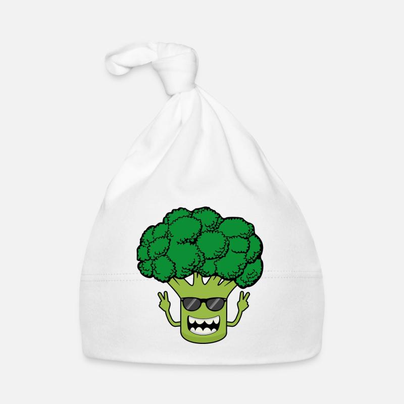 Broccoli Broccoli Vegetables Funny with Sunglasses Organic Baby Cap
