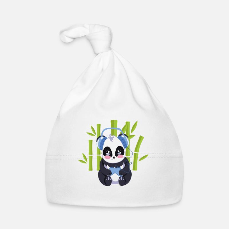 Gaming Panda Computer Console Video Game Gift Organic Baby Cap