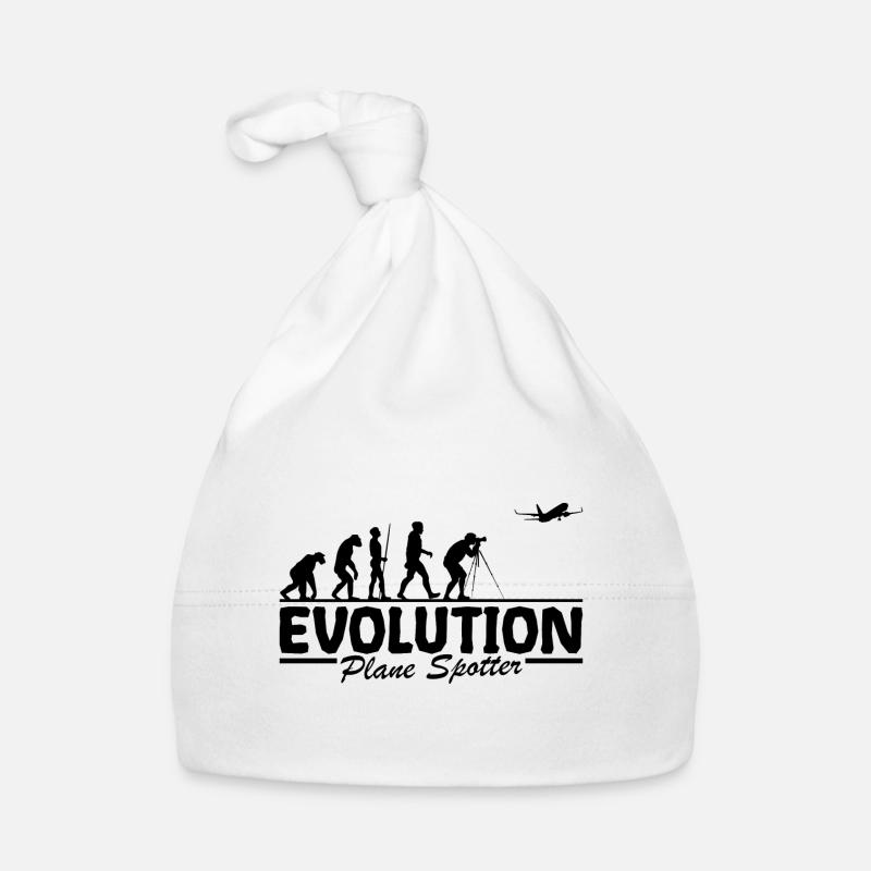 Plane Spotter Airplane Watch evolution Funny Organic Baby Cap