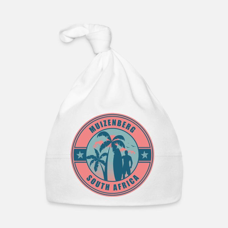 Muizenberg Afrique du Sud Summer Surf Design Bonnet bio Bébé