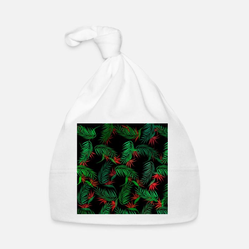Motif de palmiers et de fleurs Bonnet bio Bébé