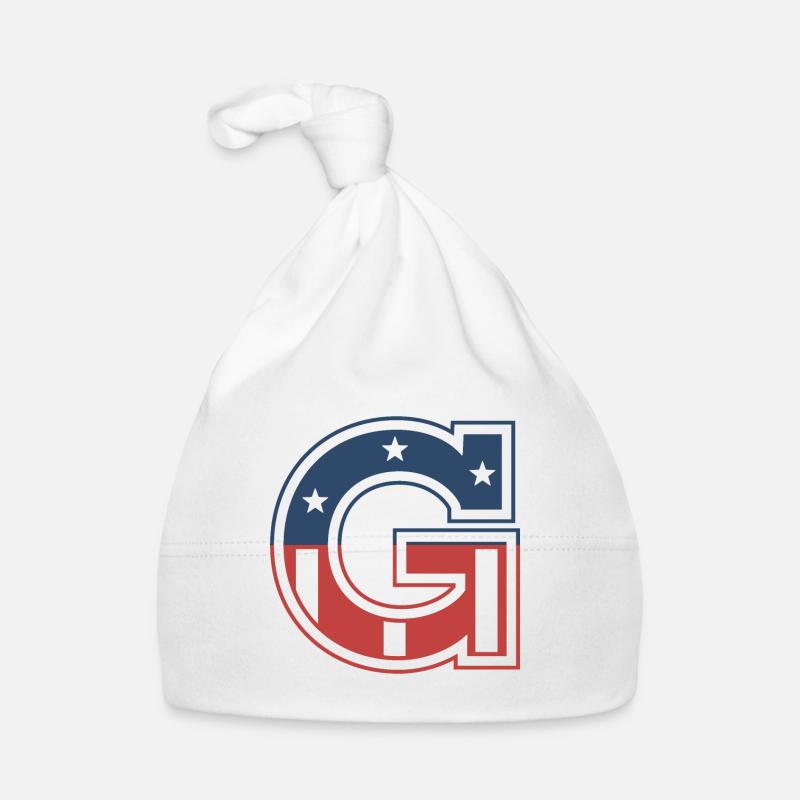 Lettre G États-Unis Bonnet bio Bébé