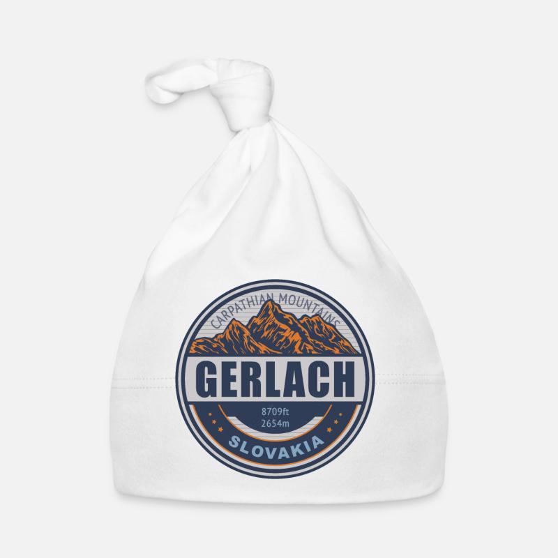Gerlach Slowakei Vintage Bergwandern Design Baby Bio-Mütze