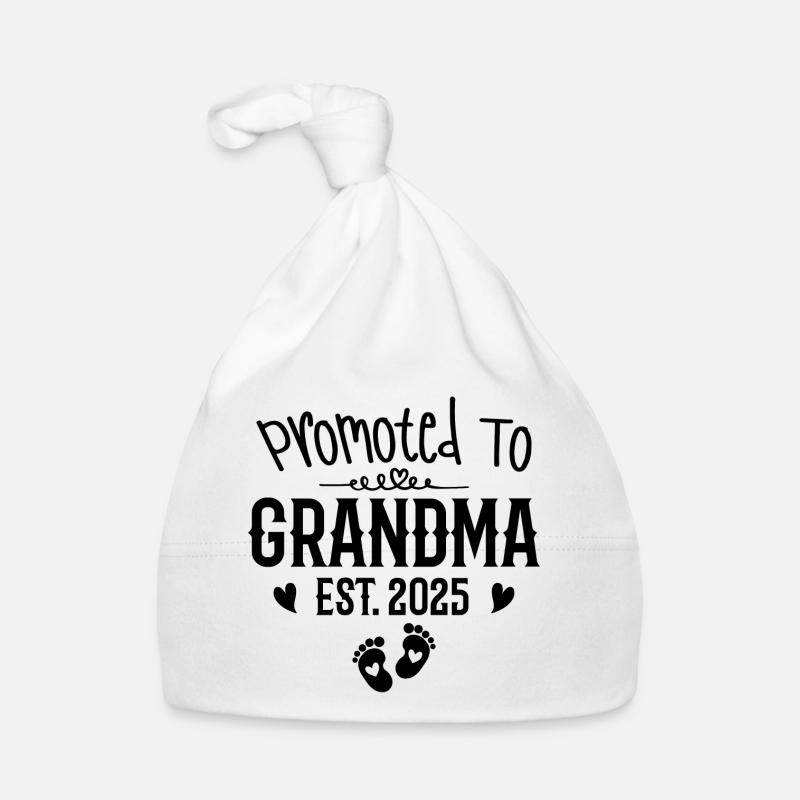 Befördert zur Oma 2025 Neue Oma Großmutter Baby Bio-Mütze