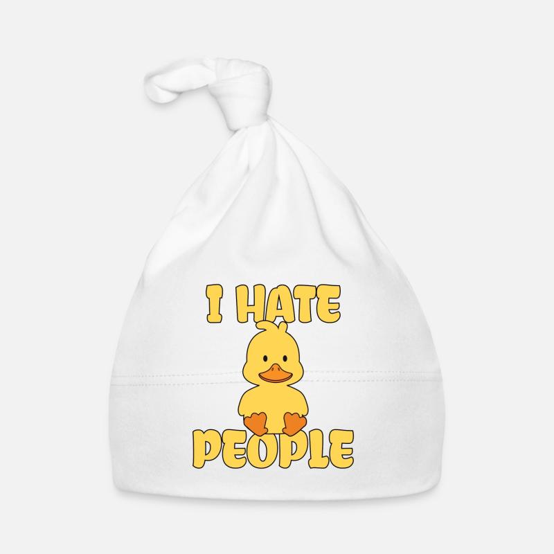 Détester les gens canard drôle mignon caneton caneton Bonnet bio Bébé