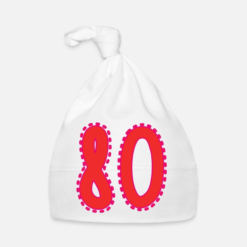 80. 80 ANS. 80e ANNIVERSAIRE. ANNIVERSAIRE 80 ANS. Bonnet bio Bébé