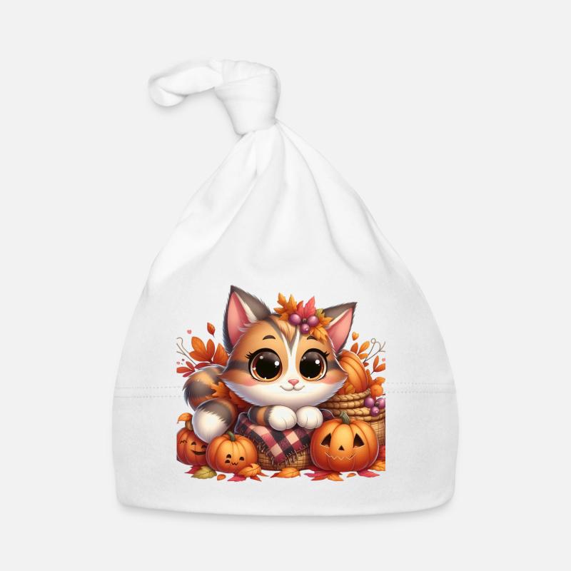 Herbst Katze 5 Baby Bio-Mütze