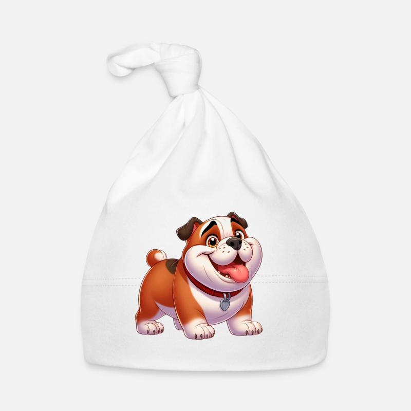 Englische Bulldogge 2 Baby Bio-Mütze