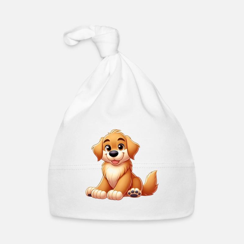 Golden Retriever 2 - Organic Baby Cap - white