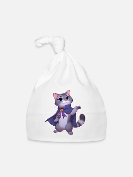 Elegant cat - Organic Baby Cap - white - Front